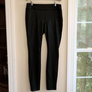 WHBM Black Foil Print Leggings